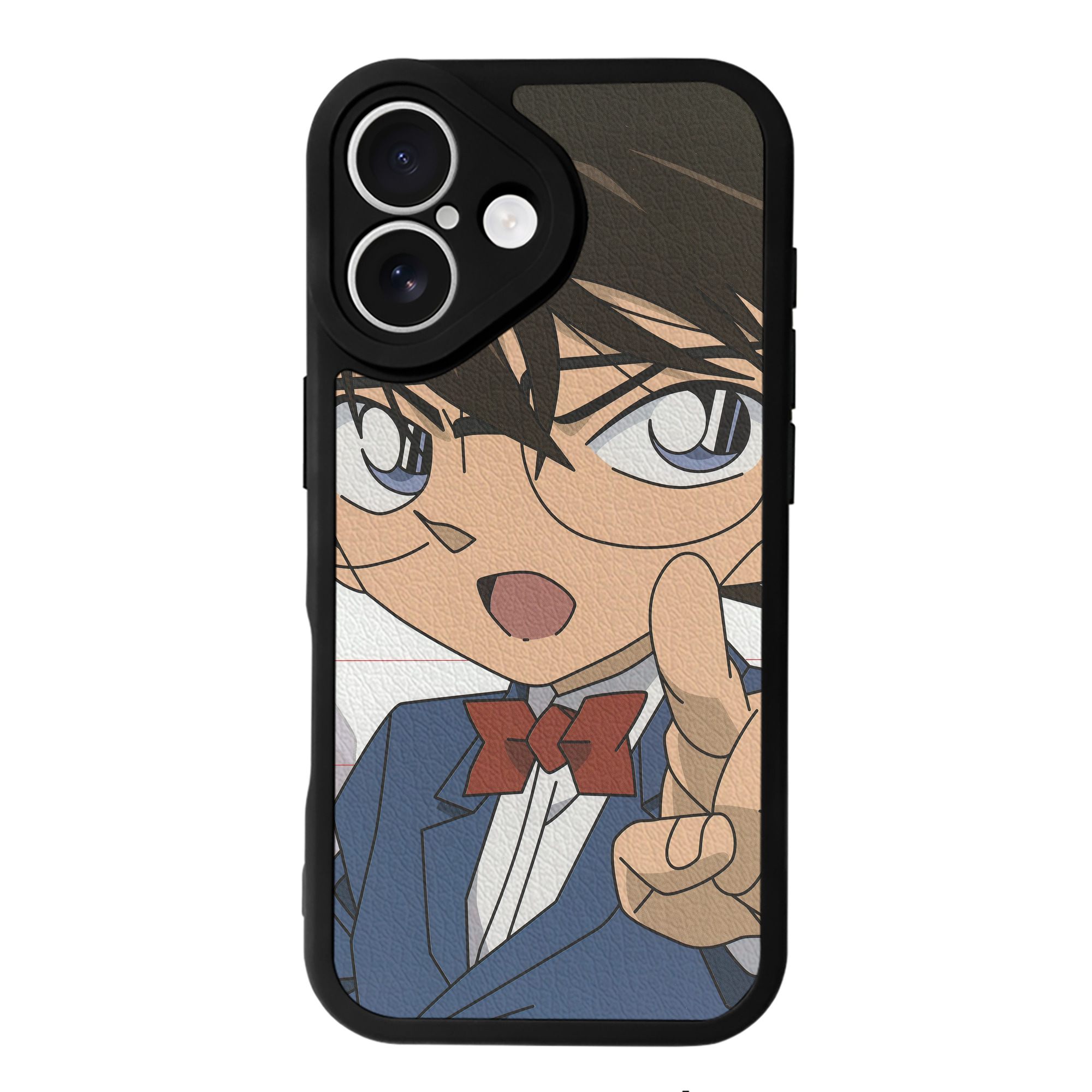 （画像用） 名探偵コナン Detective Conan 【iPhone 16シリーズ対応】シリコンスマホケース（レザー調） 材質：シリコン